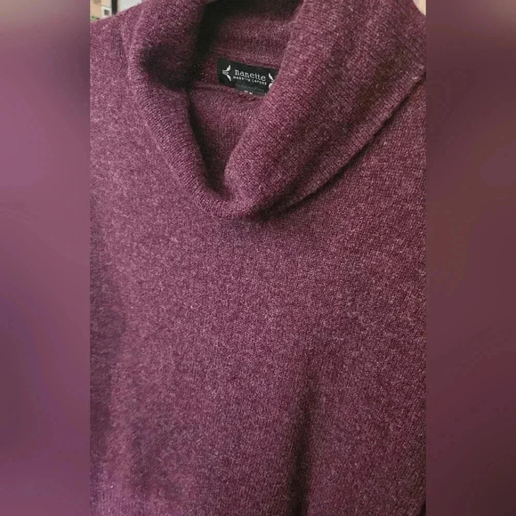 Nanette Lepore Cowl Neck Side Slit Pullover Sweater Wool& Yak blend Sz M - Picture 3 of 9